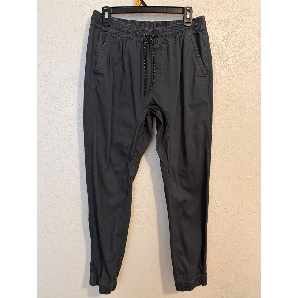 No Boundaries Mens Greystone Twill Jogger Pants Size M 32-34 Gray Athleisure